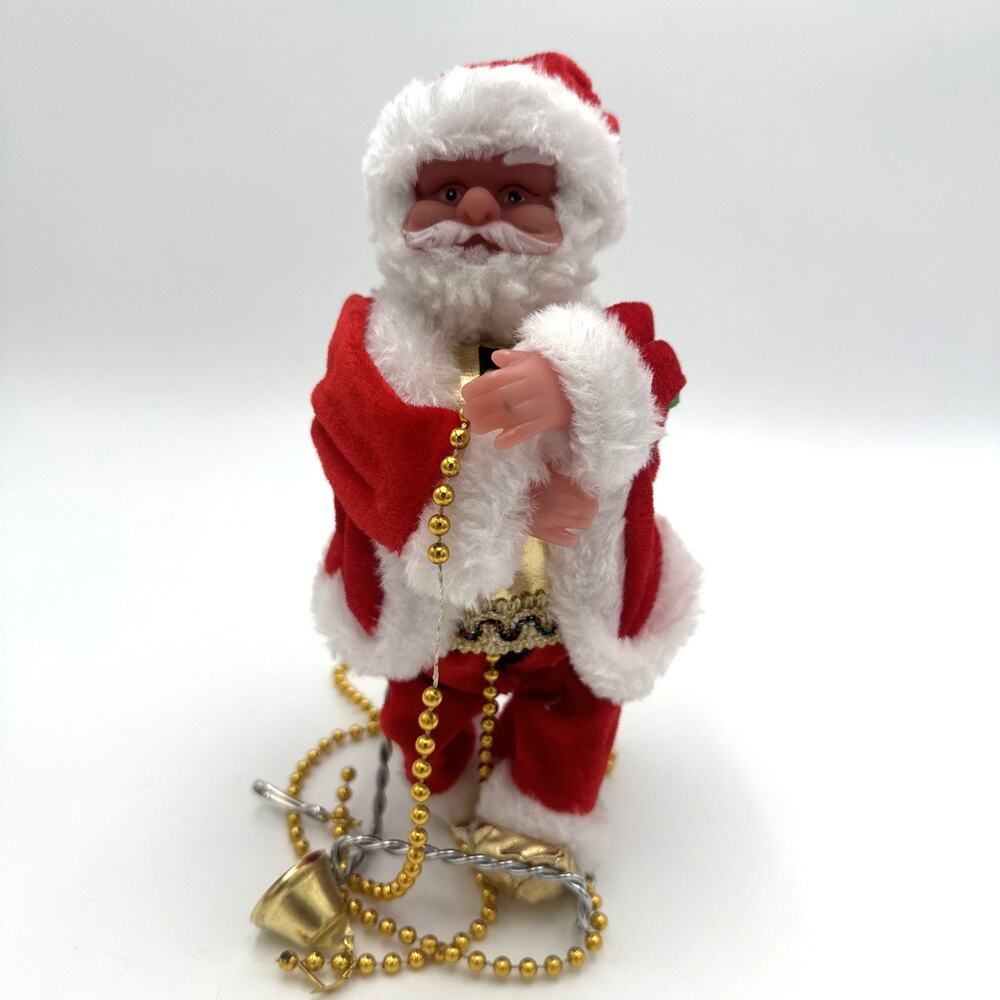 Vintage Santa Climbing Rope Battery Operated Climbing Santa Claus